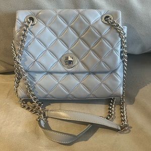 Kate Spade natalia small shoulder Bag in Brushed Steel blue